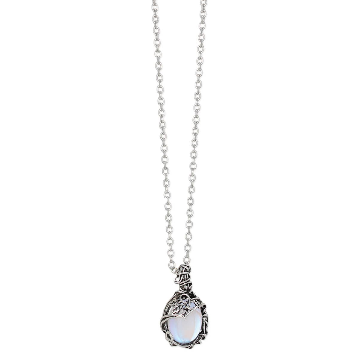Dreamy Drop Silver Stone Ivy Necklace.