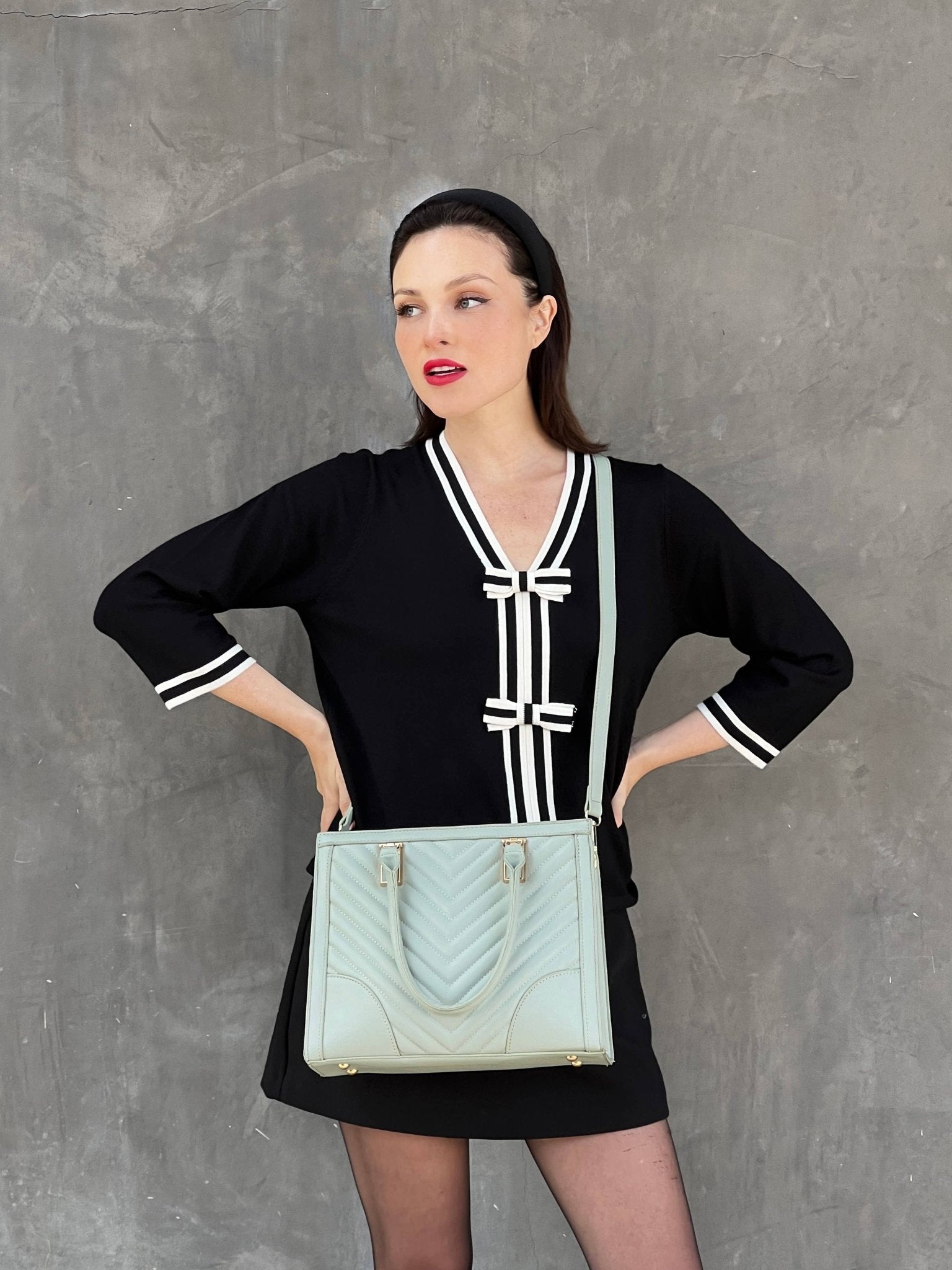 Athena Chevron Satchel.