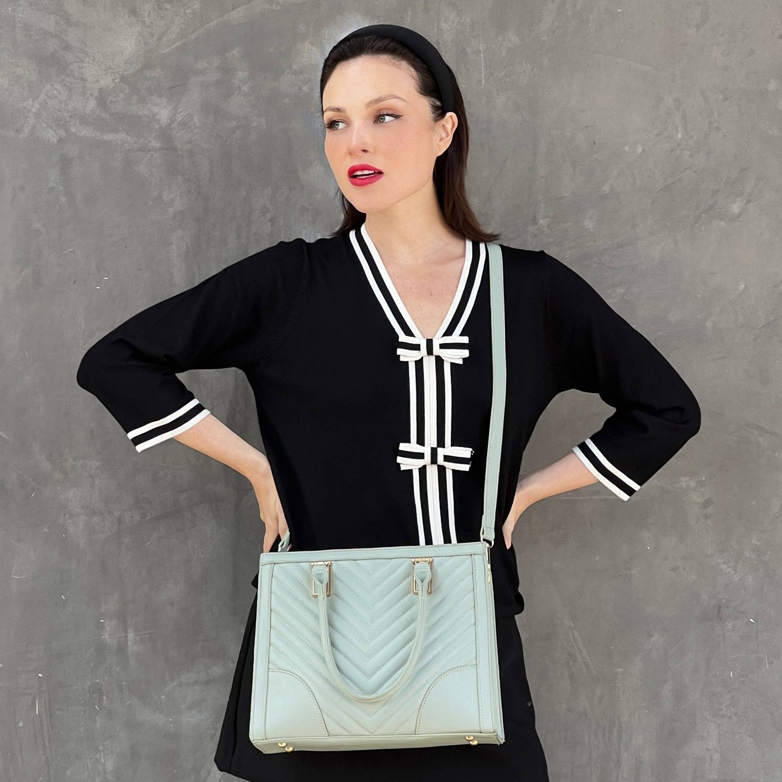 Athena Chevron Satchel.