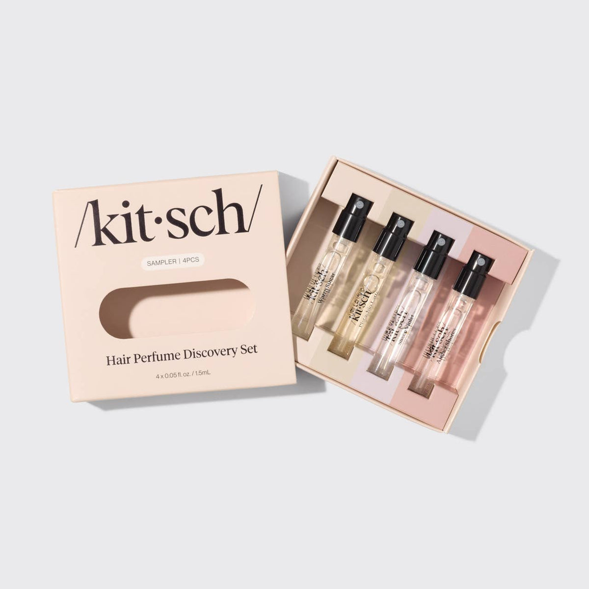 Kitsch perfume mist discovery set – another angle