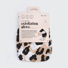 Kitsch Eco-Friendly Exfoliating Glove Leopard in retail packaging