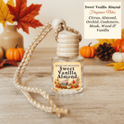 Sweet Vanilla Almond hanging car diffuser – fall scent