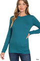 Brushed microfiber round neck tee – view 9