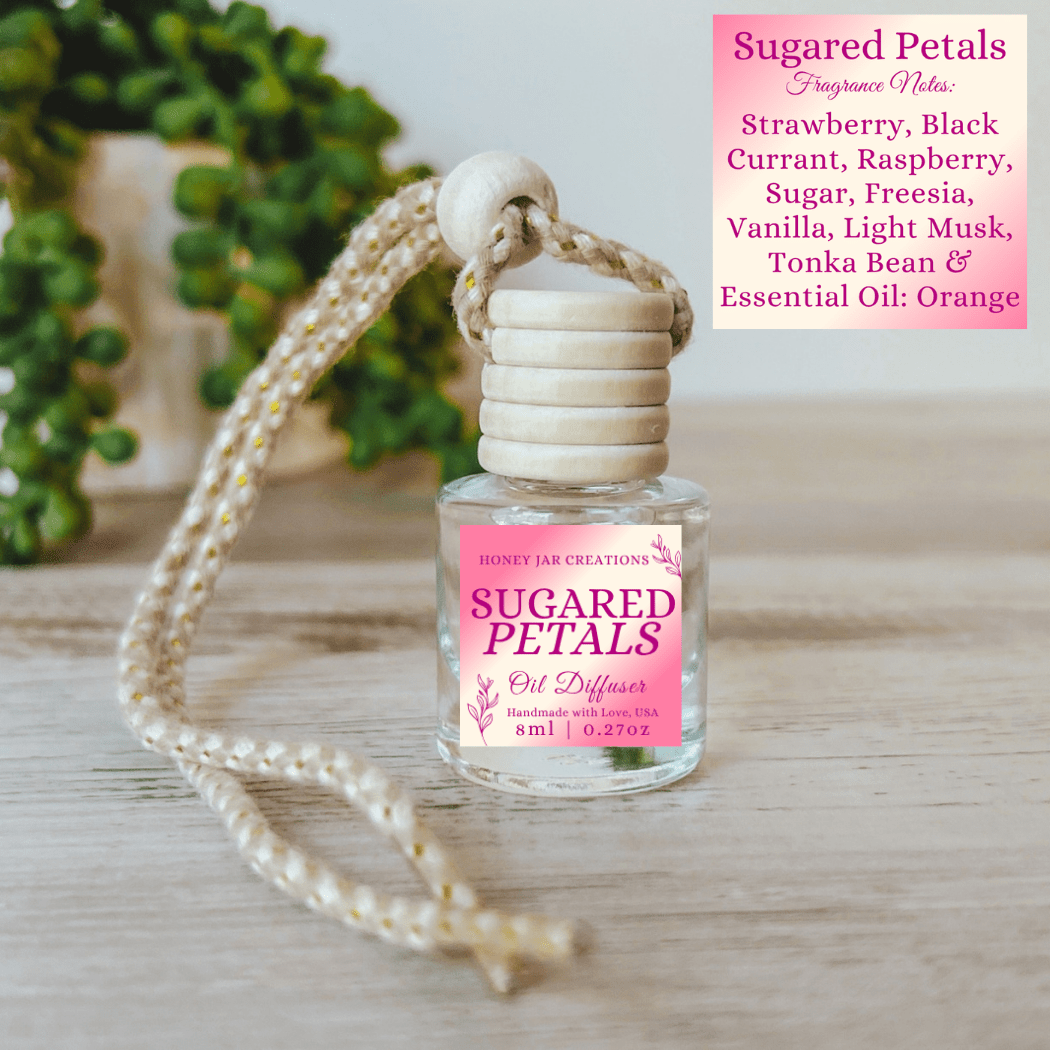 Sugared Petals hanging car diffuser
